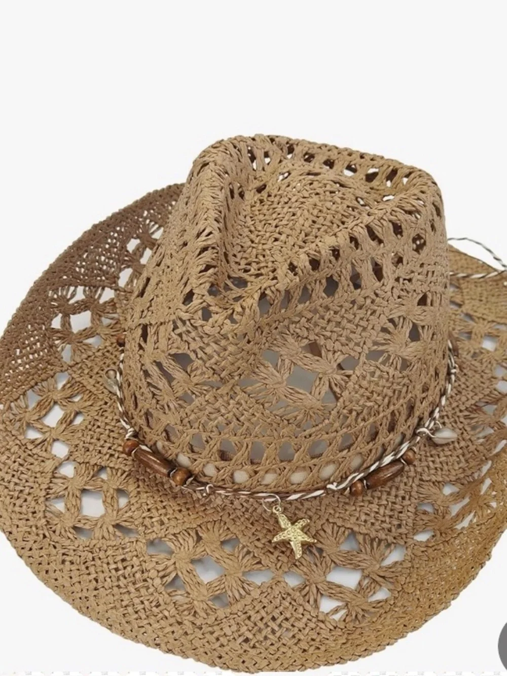 NWOT cowboy/cowgirl woven straw summer hat,.